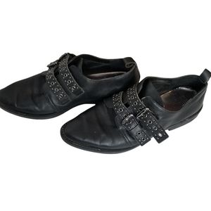 Bleecker & Bond Black Leigh Loafer Leather Sz 8M